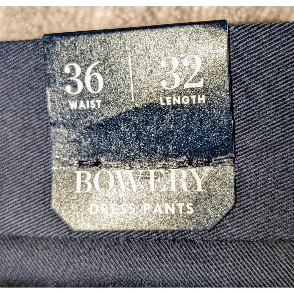 J. Crew Bowery Dress Pants Navy Blue Size 36x32 NWT $158 FLAW‎